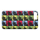 Tropische palmbomen in een geposteriseerd patroon Case-Mate iPhone case (Achterkant (Horizontaal))