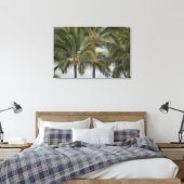 Tropische palmbomen in Hawaï aan de oceaan Canvas Afdruk (Insitu (Slaapkamer))