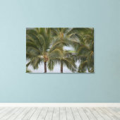 Tropische palmbomen in Hawaï aan de oceaan Canvas Afdruk (Insitu (Houten vloer))