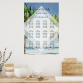 Tropische palmbomen in het straten poster (Keuken)