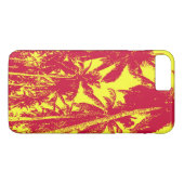 Tropische palmbomen in rood en geel Case-Mate iPhone case (Achterkant (Horizontaal))