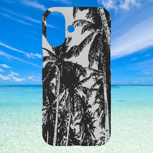 Tropische palmbomen in silhouet Case-Mate iPhone case