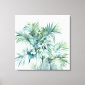 Tropische palmbomen in Waterverf Canvas Print (Voorkant)