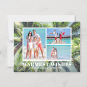 Tropische palmbomen Kerst Foto Magnetische Kaart Uitnodiging (Voorkant)