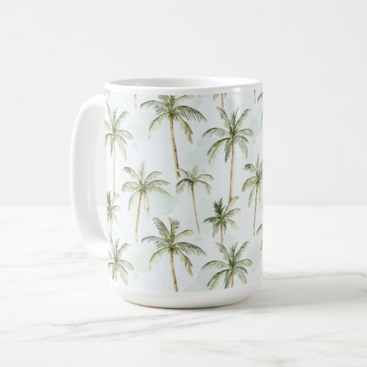 Tropische Palmbomen Koffiemok (Voorkant links)