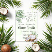 Tropische palmbomen kokosnoot douche uitnodiging