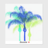Tropische palmbomen Kunst Grote Sticker (Vel)
