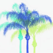 Tropische palmbomen Kunst Grote Sticker (Voorkant)