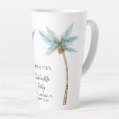 Tropische Palmbomen Kust Bachelorette Latte Mok (Rechterhoek)