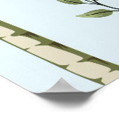 Tropische  palmbomen, liana, papegaai, poster (Hoek)