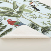 Tropische palmbomen, liana, papegaai, sherpa deken (3/4)