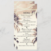 Tropische palmbomen & Lichten Cream Menu (Voorkant / Achterkant)