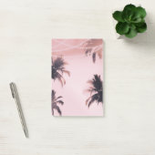 Tropische palmbomen & lichten roze strand strand post-it® notes (Kantoor)