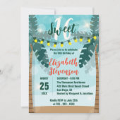 Tropische palmbomen Lights Sweet 16 Verjaardag Kaart (Voorkant)