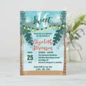 Tropische palmbomen Lights Sweet 16 Verjaardag Kaart (Staand voorkant)