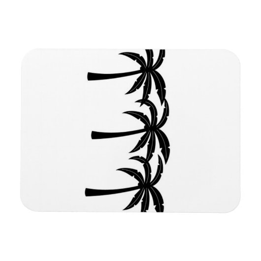 Tropische palmbomen magneet (Horizontaal)