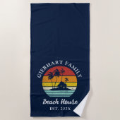 Tropische Palmbomen Matching Beach House Matching Strandlaken (Voorkant)