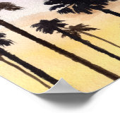 Tropische palmbomen met Basketball Hoop Poster (Hoek)