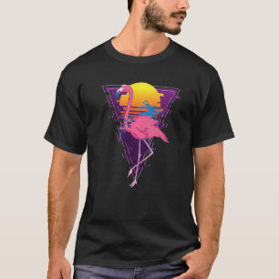 Tropische palmbomen met dampgolf zonnestraal exoti t-shirt