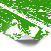 Tropische palmbomen met een pop-Art-stijl in groen Poster (Hoek)