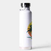 Tropische palmbomen met levendige zonsondergang waterfles (Rechts)