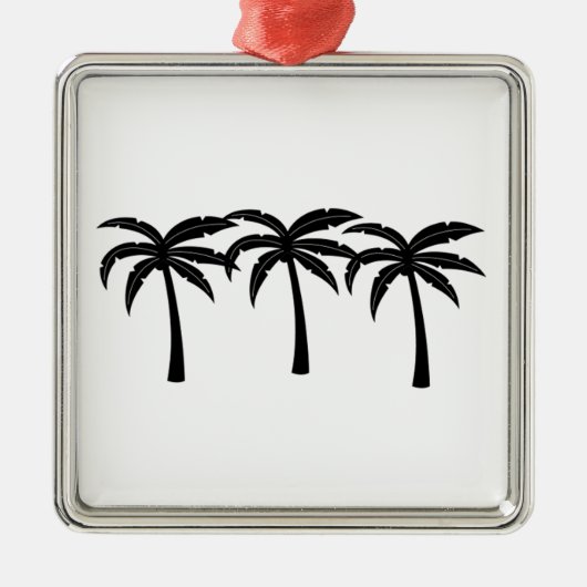 Tropische palmbomen metalen ornament (Voorkant)