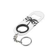 Tropische palmbomen mini flessenopener (Achterkant Gekanteld)