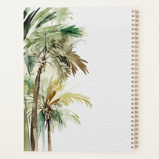 Tropische palmbomen Modern Planner (Achterkant)