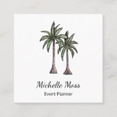 Tropische palmbomen Modern Professional Vierkante Visitekaartje (Voorkant)