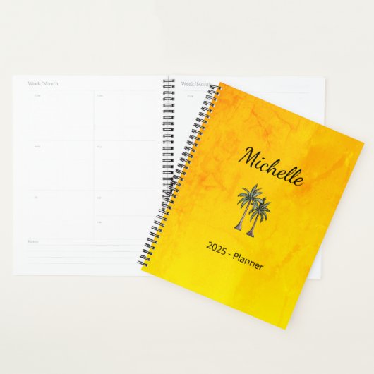 Tropische palmbomen Modern strand Elegant goud Planner (Display)