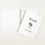 Tropische palmbomen Modern strand gepersonaliseerd Planner (Display)