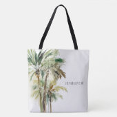 Tropische palmbomen Modern strand Tote Bag (Voorkant)