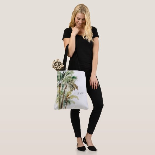 Tropische palmbomen Modern strand Tote Bag (Op model)