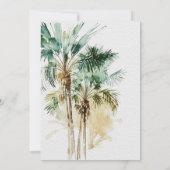 Tropische palmbomen Modern Vrijgezellenfeest Kaart (Achterkant)