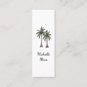 Tropische palmbomen Moderne Botanische Minimalist Mini Visitekaartje (Voorkant)