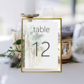 Tropische palmbomen moderne bruiloft kaart