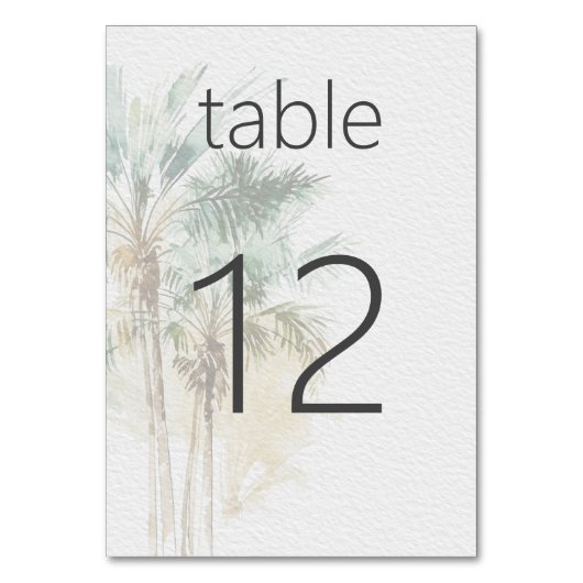 Tropische palmbomen moderne bruiloft kaart (Voorkant)