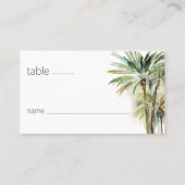 Tropische palmbomen moderne bruiloft plaatskaartje (Voorkant)