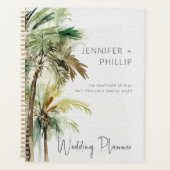 Tropische palmbomen moderne bruiloft planner (Voorkant)