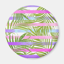 Tropische palmbomen moderne roze vioolstrepen