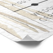 Tropische Palmbomen Moderne Wedding Orde van Evene Poster (Hoek)