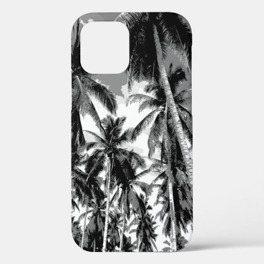 Tropische palmbomen Monochrome vormgeving Case-Mate iPhone Case (Achterkant)