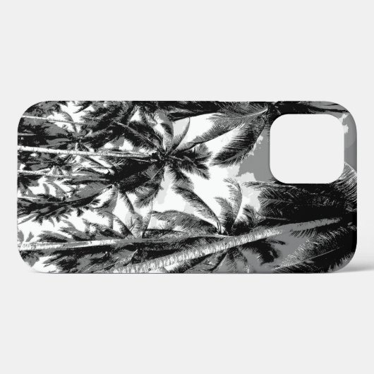 Tropische palmbomen Monochrome vormgeving Case-Mate iPhone Case (Achterkant (horizontaal))