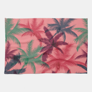 Tropische palmbomen: naadloos patroon theedoek