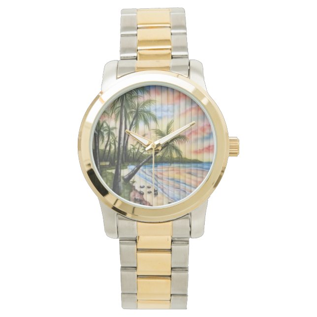 TROPISCHE PALMBOMEN NAAR BLINDEN HORLOGE (Voorkant)