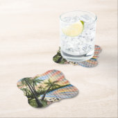 TROPISCHE PALMBOMEN NAAR BLINDEN KARTONNEN ONDERZETTERS (Insitu)