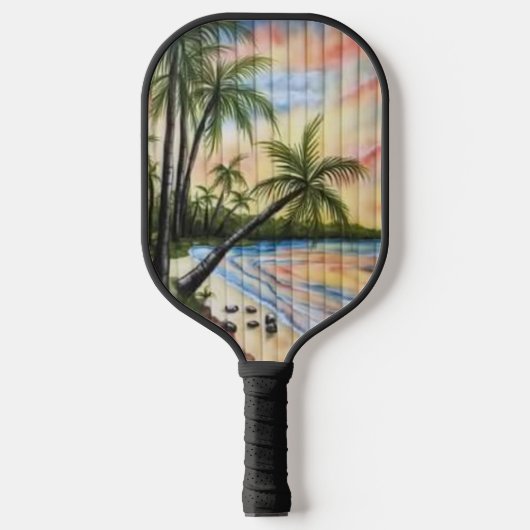 TROPISCHE PALMBOMEN NAAR BLINDEN PICKLEBALL PADDLE (Voorkant)