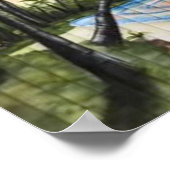 TROPISCHE PALMBOMEN NAAR BLINDEN POSTER (Hoek)