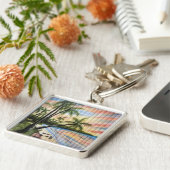 TROPISCHE PALMBOMEN NAAR BLINDEN SLEUTELHANGER (Zijkant)