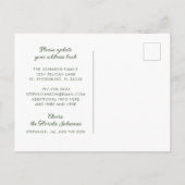 Tropische palmbomen Nieuw adres Aankondigingskaart (Achterkant)